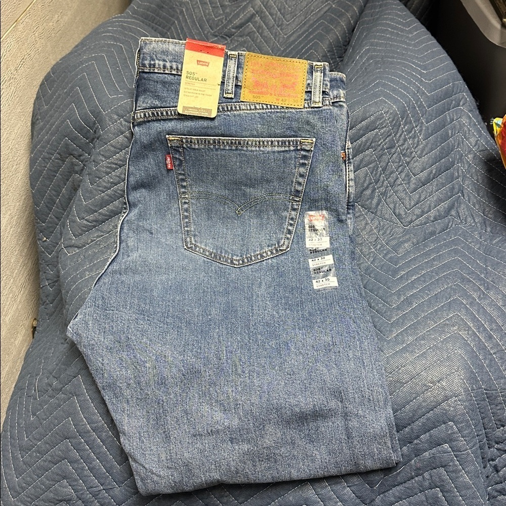 Levi's Men's Blue Jeans light 505 regular 42 / 30 denim